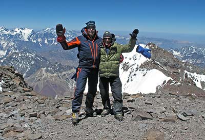 Per Sunnemark on the summit, of Aconcagua, 7summits.com Expeditions