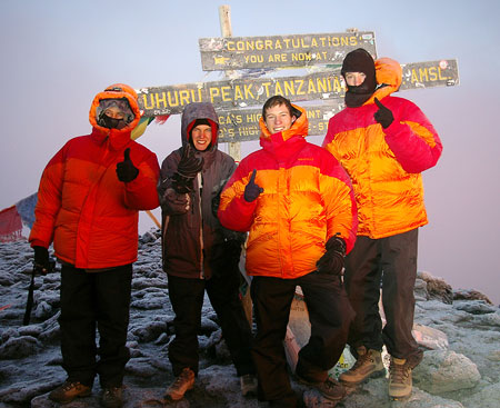 Tony Viera Family on Kilimanjaro summit