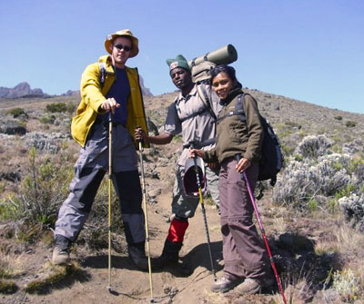 Yani fernandus and Paul and 7summits.com Expeditions Kilimanjaro guide Babu