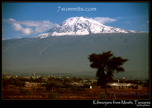 Mighty Kilimanjaro from Moshi, Tanzania, (c) Harry Kikstra, 7summits.com/ExposedPlanet.com