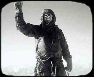 Harry on the summit of Mt Blanc, 4807m