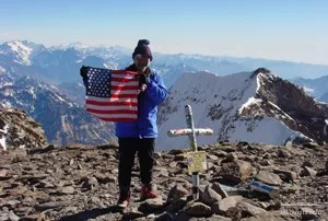 Aconcagua: On the summit of Aconcagua, 16 December 2003