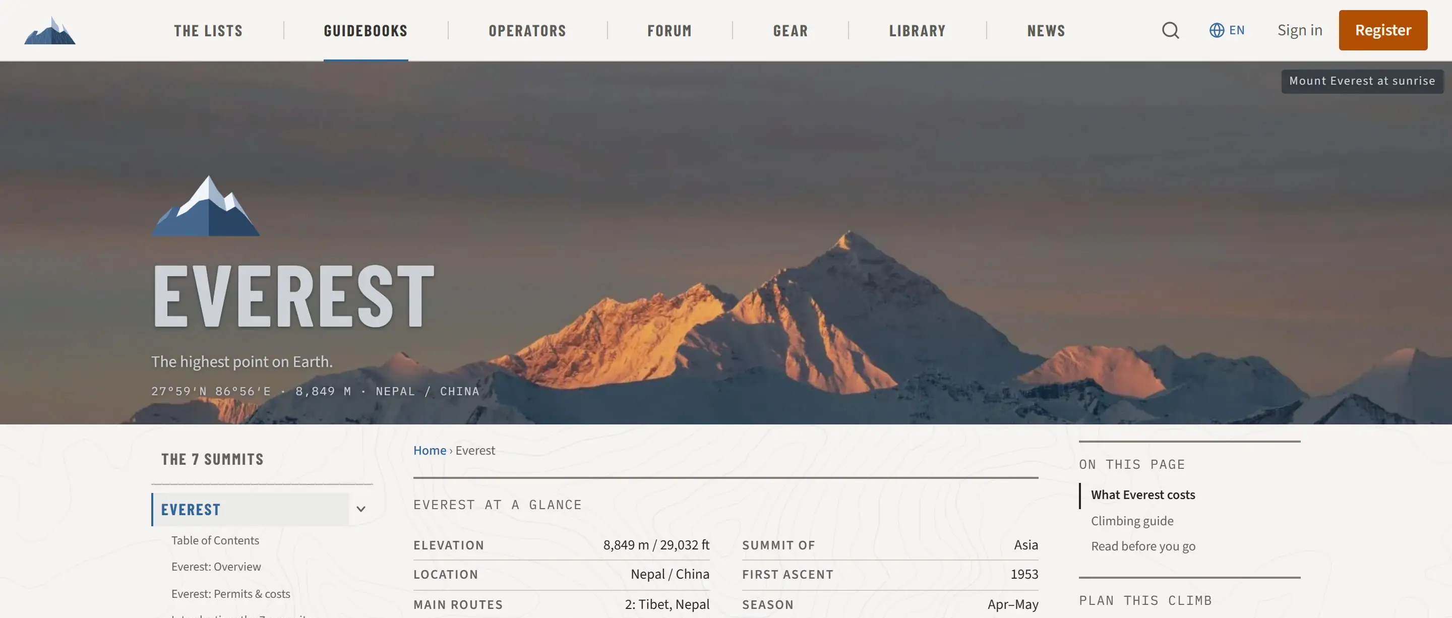 The Everest guide
